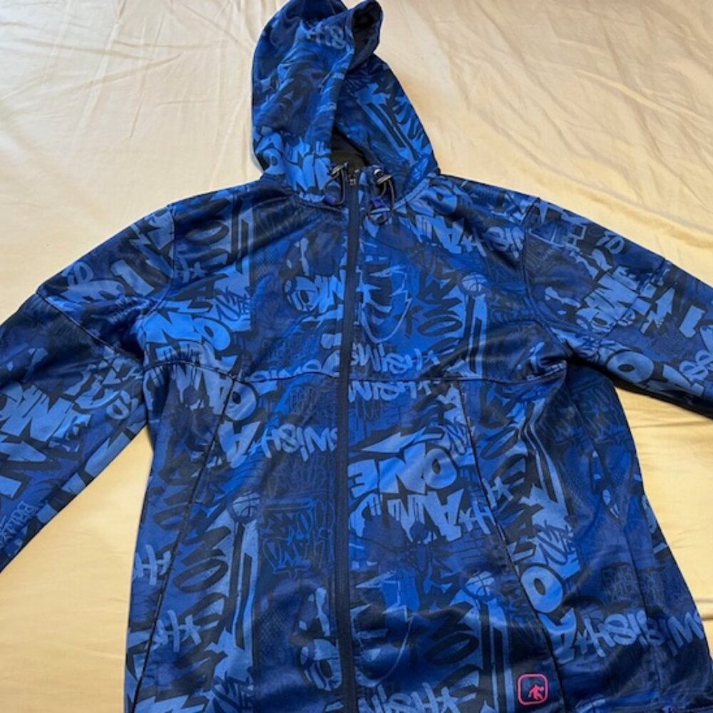 AND1 blue zip up hoodie size mens medium